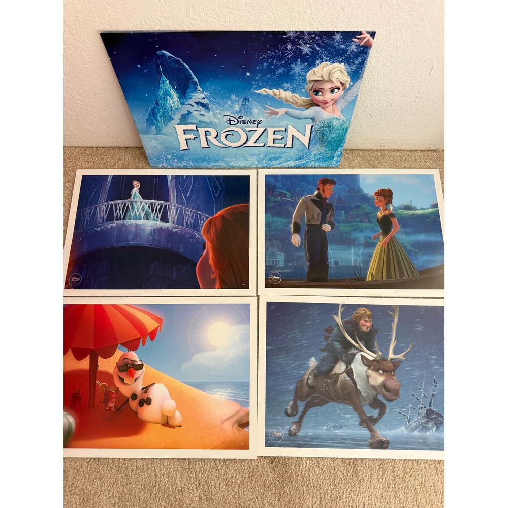 Disney Frozen 2014 Commemorative Lithograph Set of 4 Store‎ Preorder Exclusive